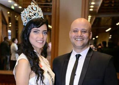 محمود نجاح وملكة جمال الاناقة 2018