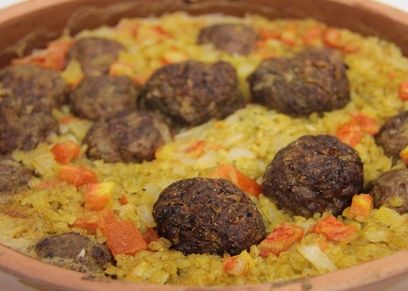 كفتة بالفريك والطحينة