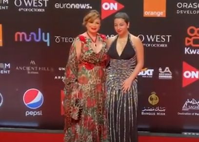 الفنانة إلهام شاهين في حفل افتتاح مهرجان الجونة السينمائي