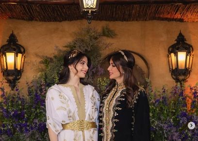 زوجة عاصي الحلاني بالقفطان المغربي