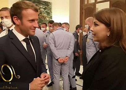 زيارة الرئيس ماكرون الفنانة ماجدة الرومي 