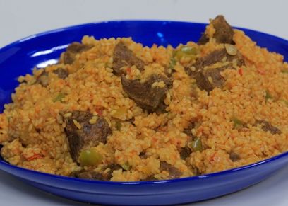 أرز أحمر باللحمة
