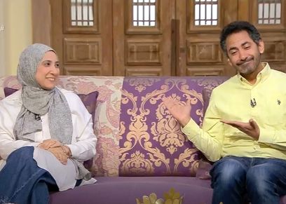 ياسر غلاب وزوجته إيمان مصطفى