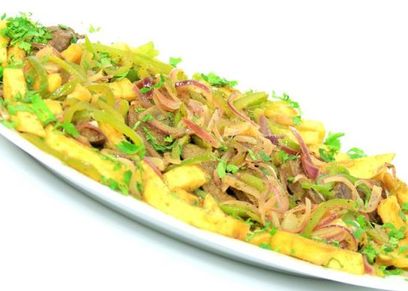 سلطة بطاطس بالكبدة