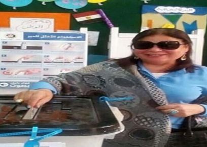 الفنانة ماجدة زكى تحرص على الإدلاء بصوتها في الانتخابات الرئاسية