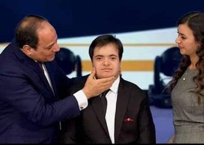 سيف طارق مع الرئيس عبدالفتاح السيسي