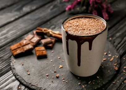 لمشروب شيكولاته بالكراميل