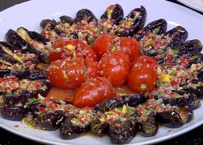 باذنجان مقلي بالدقة