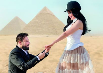 عبير صبري وزوجها أيمن البياع