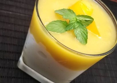 المانجو المثلجة بالحليب المكثف