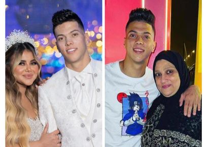 إماما عاشور وزوجته ووالدته