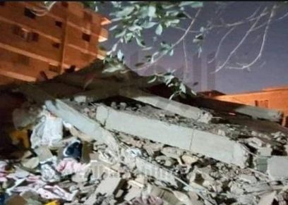 انهيار عقار جسر السويس