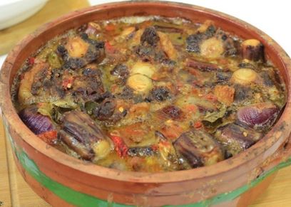 طاجن عكاوي بالبصل