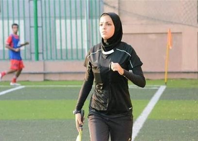 يارا عاطف الحكم المساعد في مباراة النجوم وبيراميدز