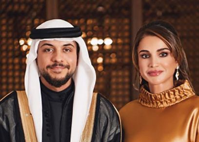 الملكة رانيا والأمير الحسين