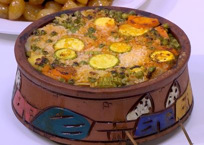 طاجن خضار بالأرز