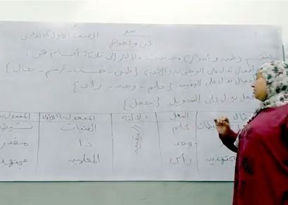 «شيرين» أثناء درس إلكتروني