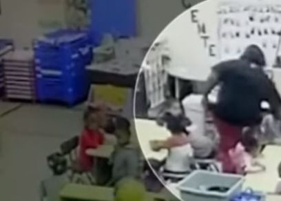 مقطع فيديو لمعلمة تعامل طفلة بوحشية