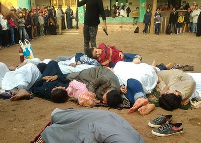 طلاب مدرسة يحيى الادغم
