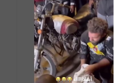 انهيار أب فلسطيني