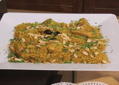 كبسة أرز الدجاج