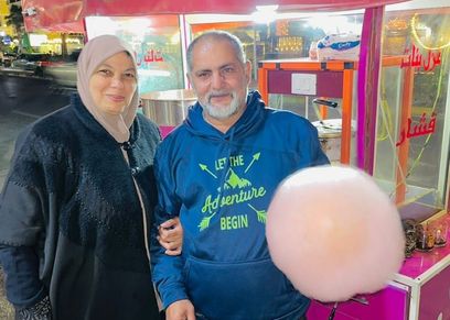 نبيل مزروع وزوجته