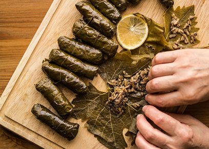 طريقة لف ورق العنب