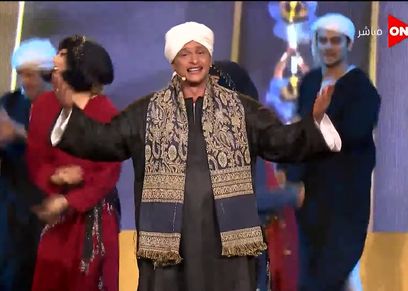الزي الصعيدي في حفل افتتاح طريق الكباش