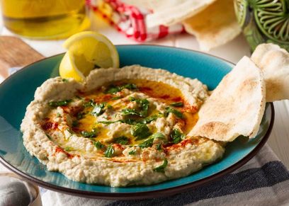 طريقة عمل بابا غنوج بالطحينة