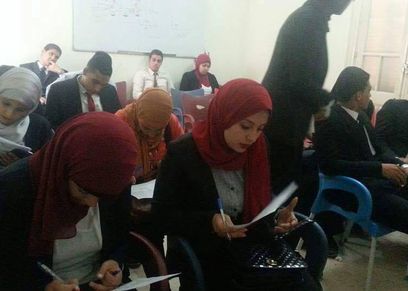 جانب من ورشة العمل داخل جامعة القاهرة