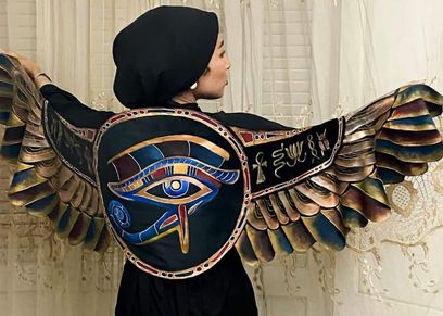 شال بالتطريز الفرعوني