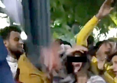 مشهد من التحرش بفتاة المنصورة