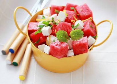 طبق سلطة بطيخ