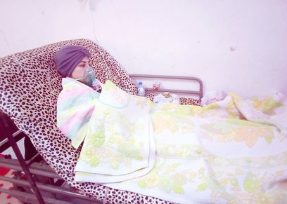 السيدة المجني عليها التى ترقد فى مستشفى مطوبس