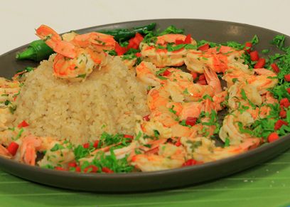 أرز بالجمبري حار
