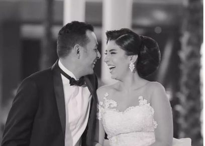 أيتن عامر وزوجها محمد عز العرب