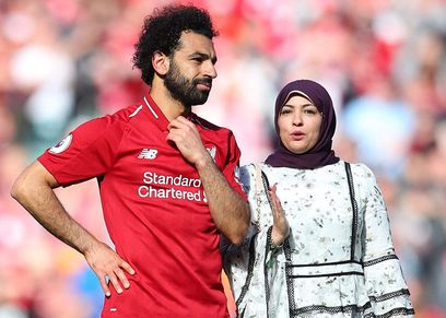 محمد صلاح وزوجته