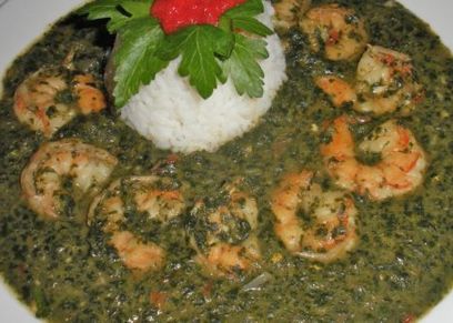 ملوخية بالجمبري