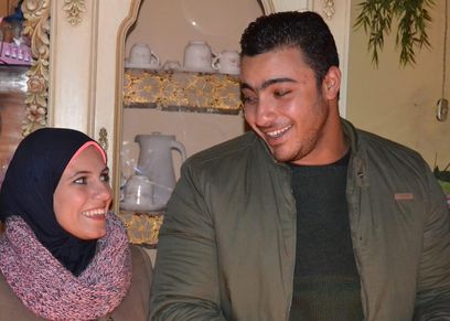الشهيد خالد مغربي وزوجته رضوى مجدي
