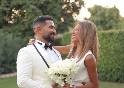 أحمد سعد وزوجته علياء بسيوني