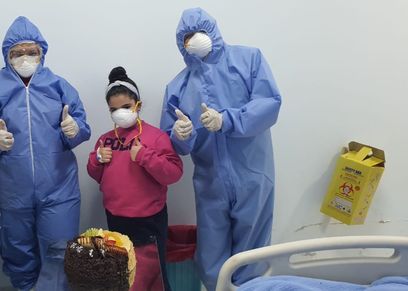 الاحتفال بالطفلة ليمار داخل الحجر الصحي 