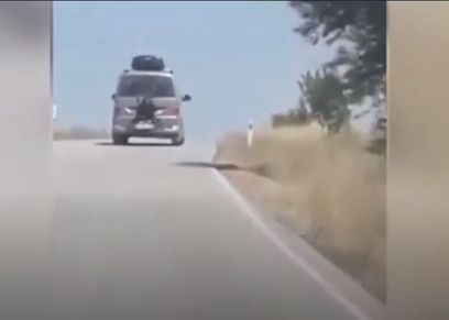 فيديو يظهر فتاة تركية مربوطة في مؤخرة عربة نقل
