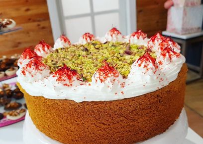 كيك الزعفران