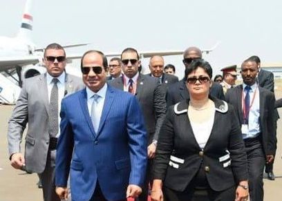نميرة نجم برفقة الرئيس عبدالفتاح السيسي