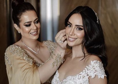الفنانة منال الفطاطري وابنتها بسنت شوقي