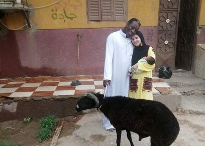 صابر النوبي وزوجته الفرنسية