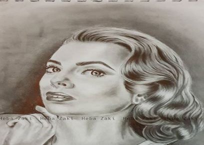 لوحة لرسامة الشابة هبة زكي