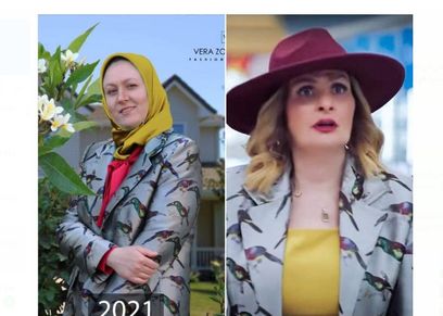 مصممة الأزياء الروسية فيرا زولوتاريفا والفنانة يسرا