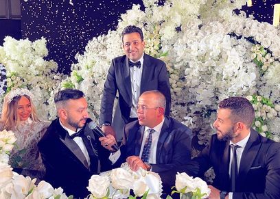 نادر حمدي خلال حفل زفافه