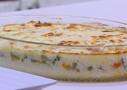 أرز بشاميل بالخضار
